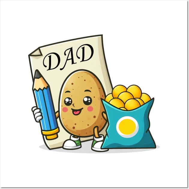 Father's Day Is That You Dad Potato Fries Funny Wall Art by cyryley